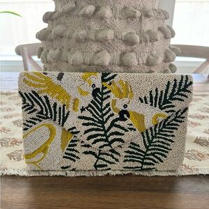 Clutch me parrot beaded clutch beaded purse